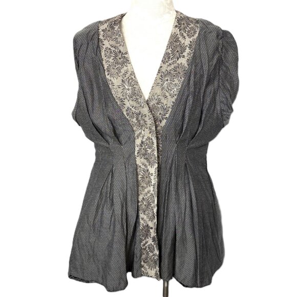Donna Jessica Art To Wear Gray Velvet Lagenlook Victorian Style Jacket 90’s Vint - Picture 13 of 15